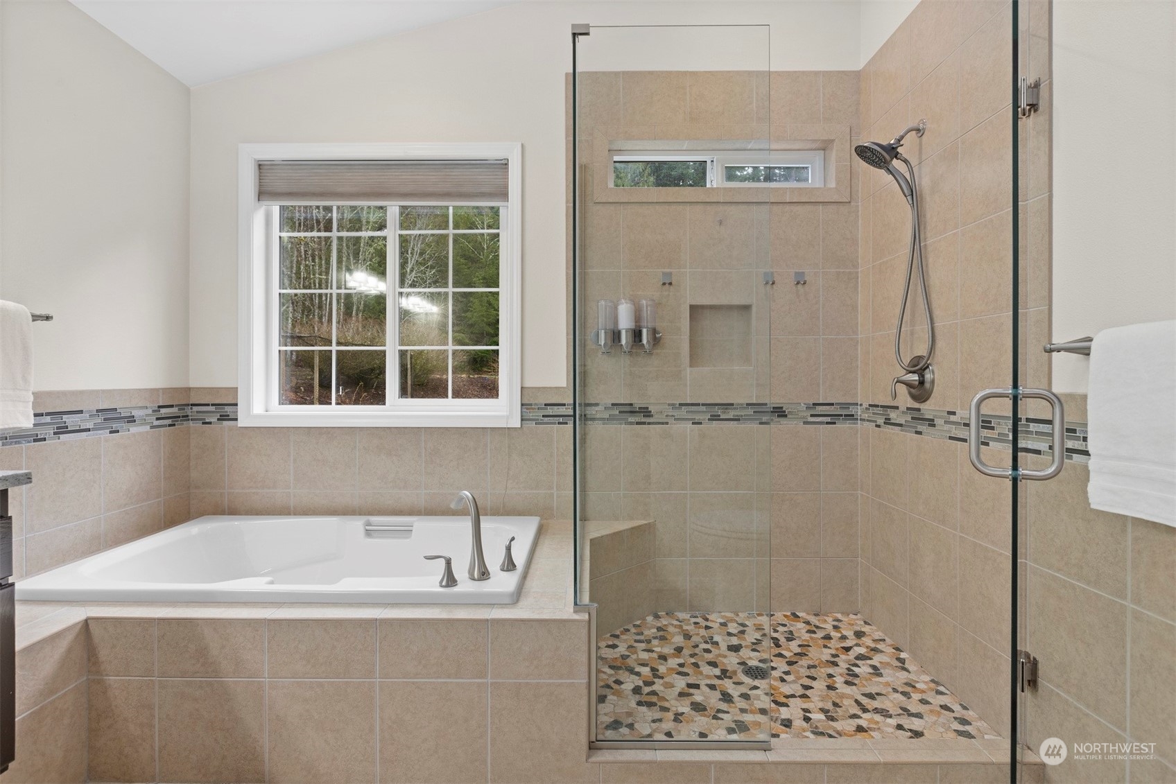 3313 Y Road Bellingham, WA 98226 - Photo 15 of 40 a bathroom with a bathtub and a shower
