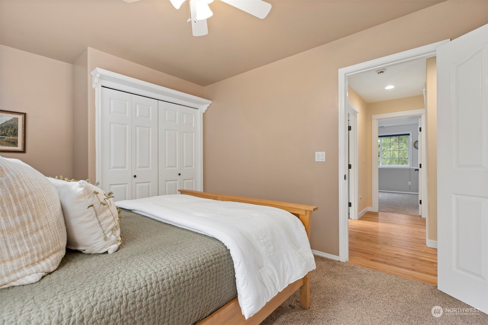 3313 Y Road Bellingham, WA 98226 - Photo 18 of 40 a bedroom with a bed and a large mirror