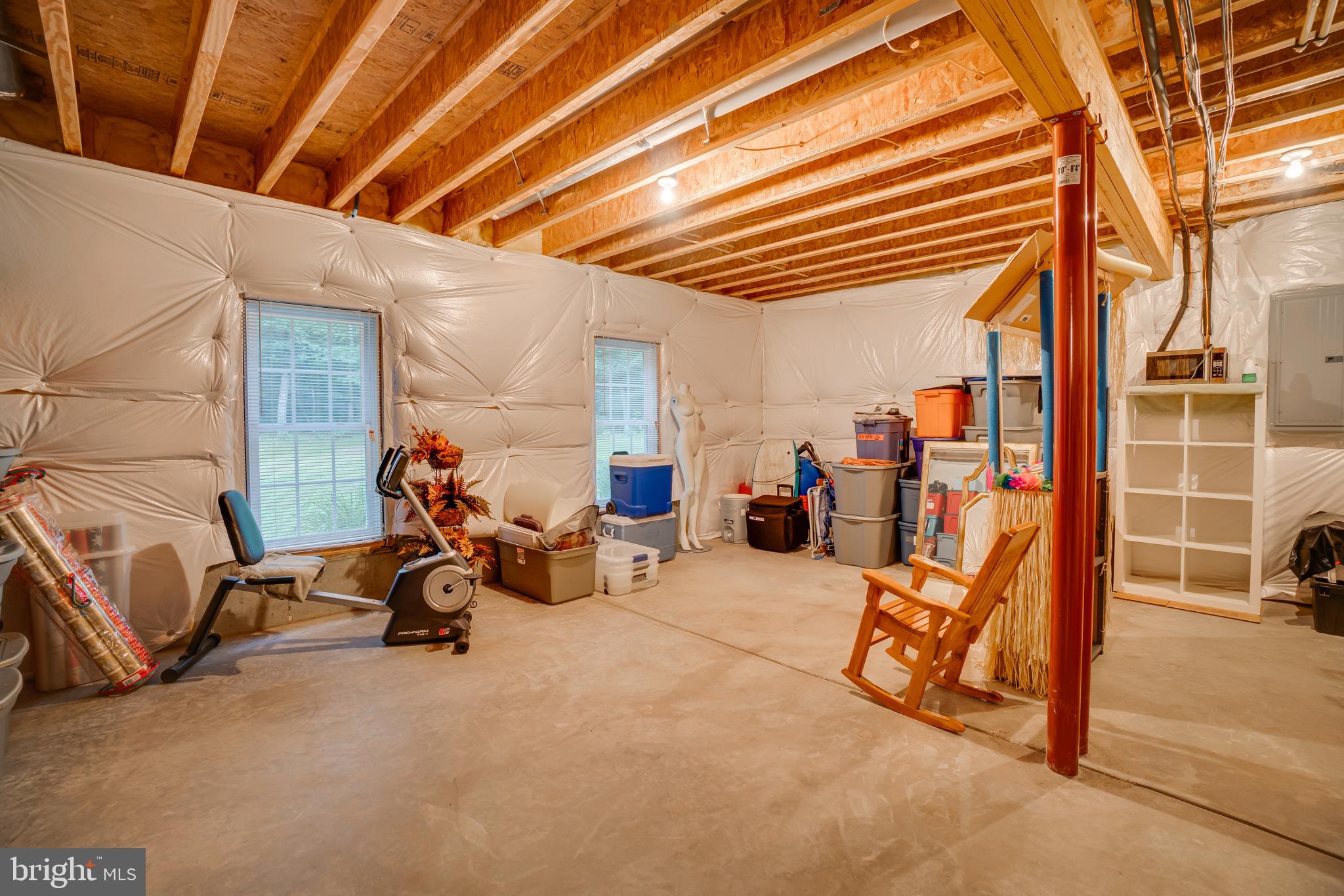 11529 Pine Hill Road King George, VA 22485 - Photo 42 of 63 Large Unfinished Basement facing rear of home