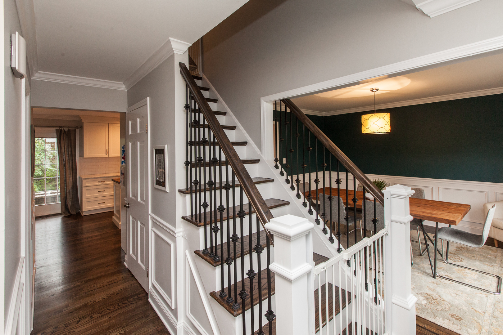 1 Juniper Road Rolling Meadows, IL 60008 - Photo 7 of 29 a view of entryway with wooden floor and stairs