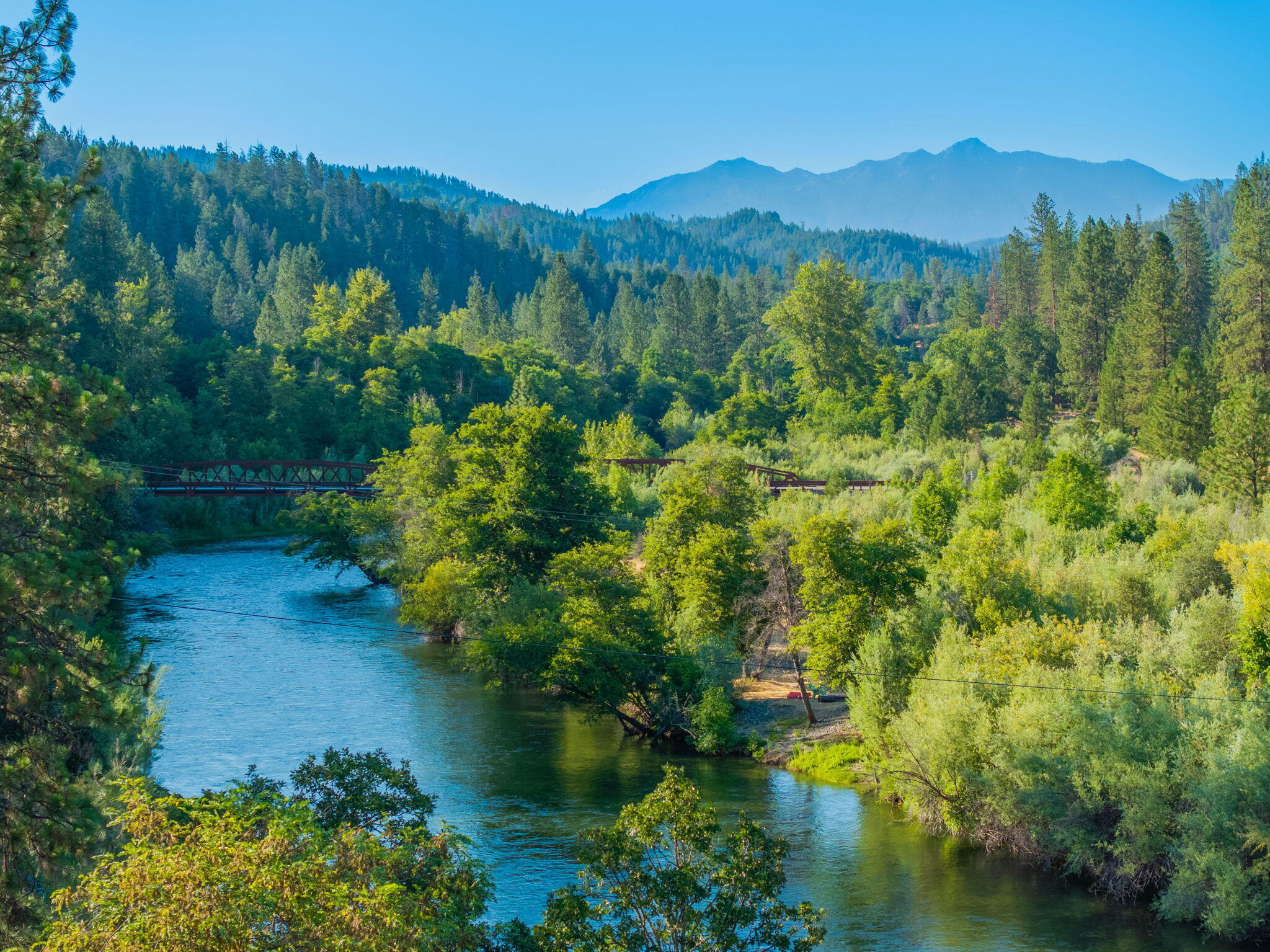 61 Chief George Lewiston, CA 96052 - Photo 67 of 101 a view of a lake with a mountain in the background