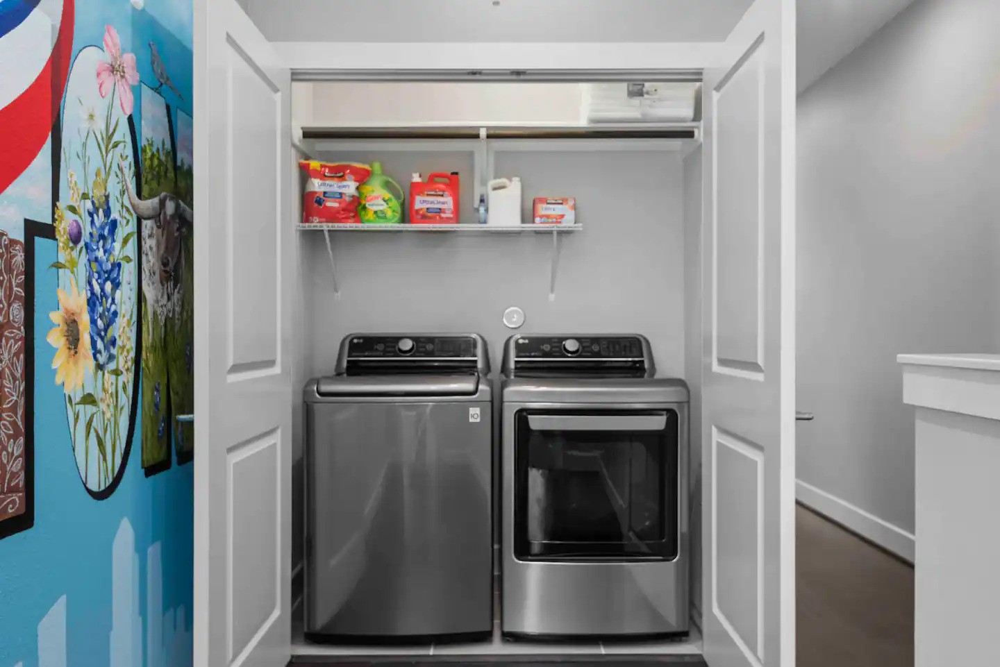 4202 Gillespie Street, Unit A Houston, TX 77020 - Photo 18 of 20 a utility room with fridge and rack