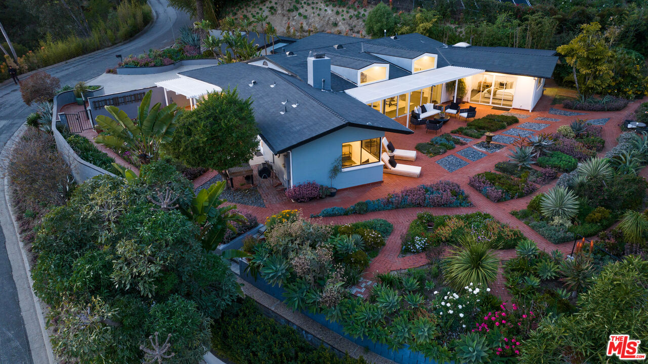 1820 Braemar Road Pasadena, CA 91103 - Photo 71 of 75 an aerial view of a house with a garden