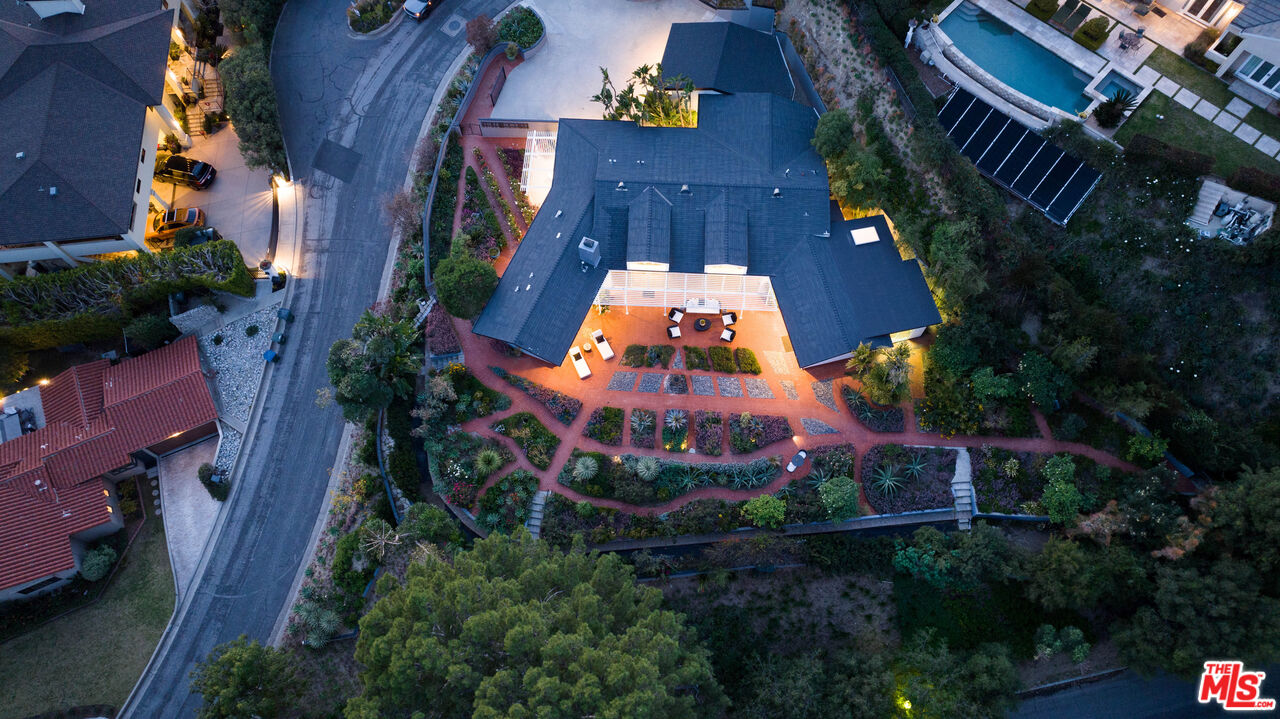 1820 Braemar Road Pasadena, CA 91103 - Photo 75 of 75 an aerial view of a house with a swimming pool