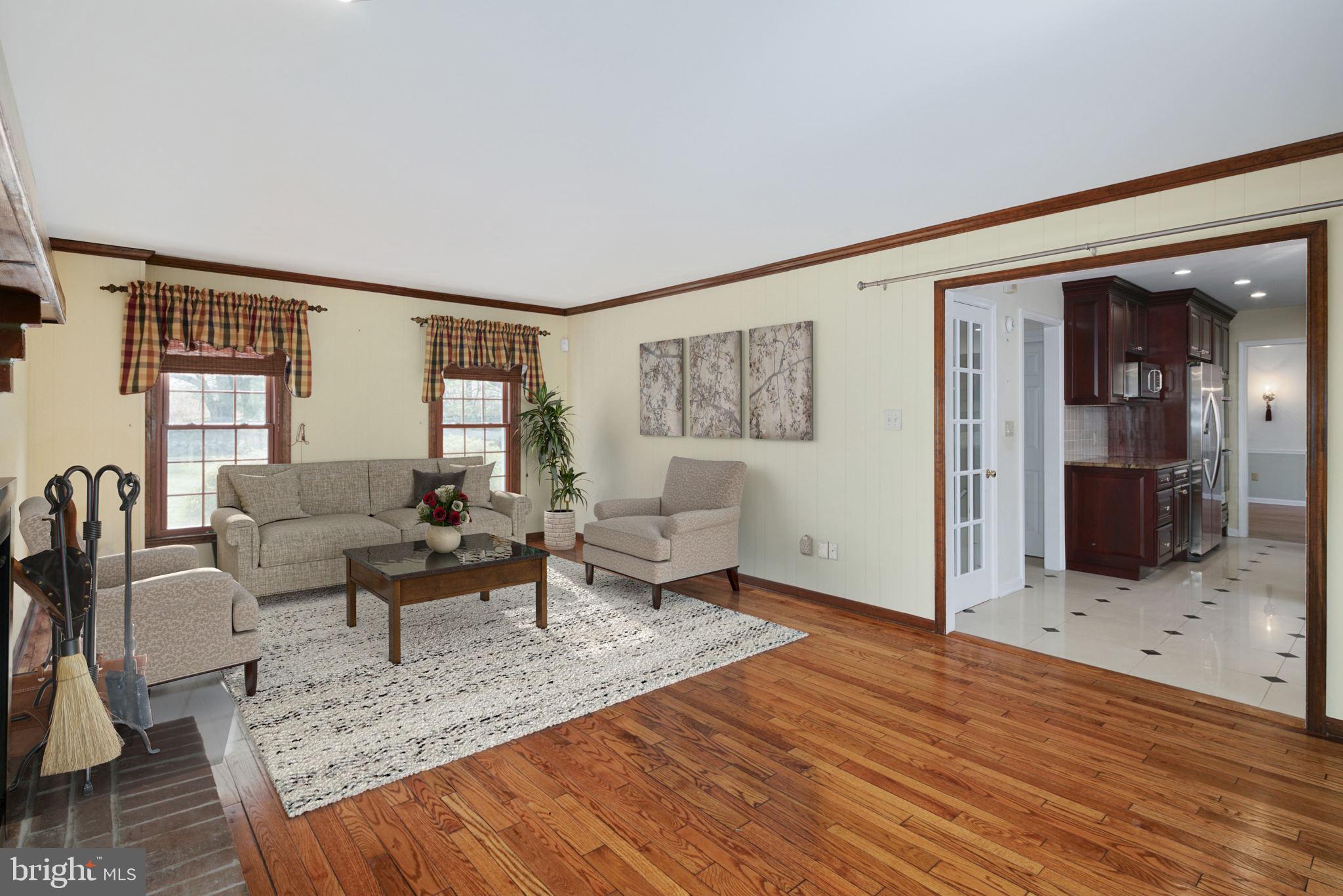 6028 Goshen Road Newtown Square, PA 19073 - Photo 10 of 32 Living room with fireplace