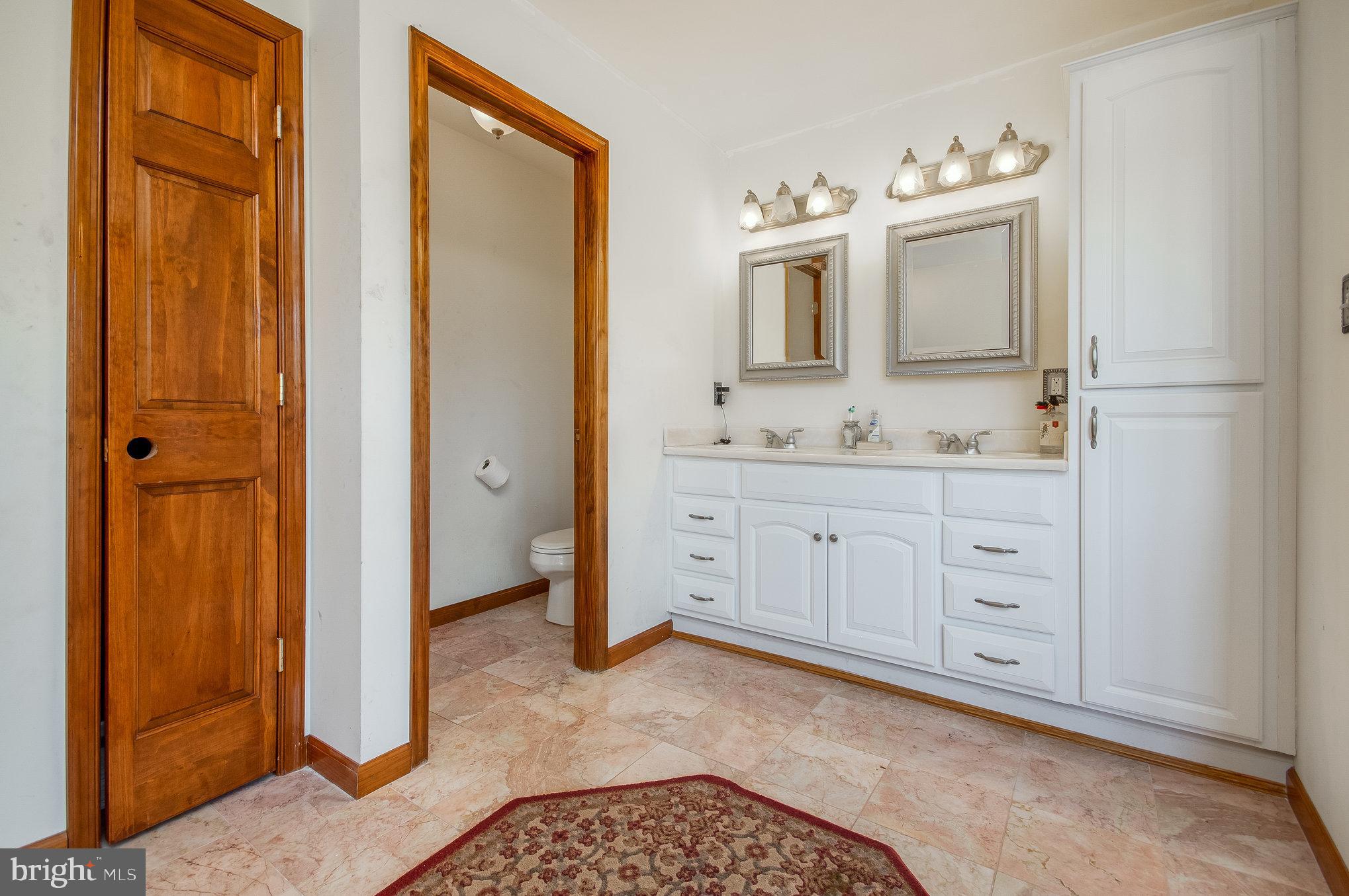 11425 Custers Trace Spotsylvania, VA 22553 - Photo 32 of 60 a bathroom with a double vanity sink a mirror and a