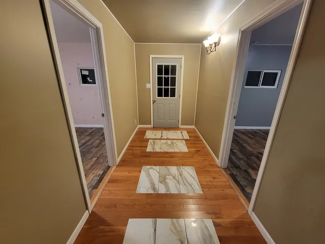 a view of hallway with stairs