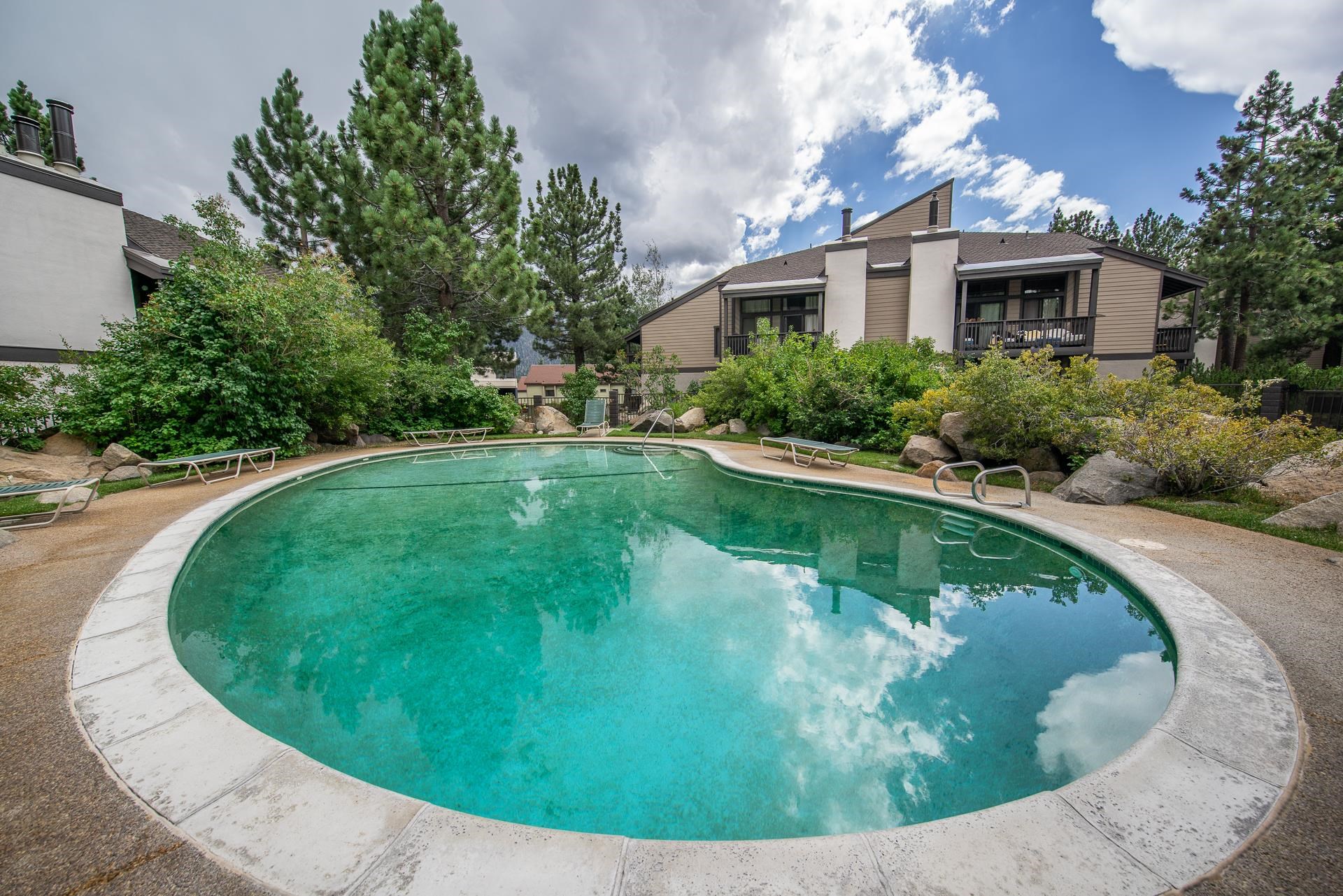 362 Old Mammoth Road, Unit 4 Mammoth Lakes, CA 93546 - Photo 41 of 50 Swimming pool featuring a patio area and a balcony