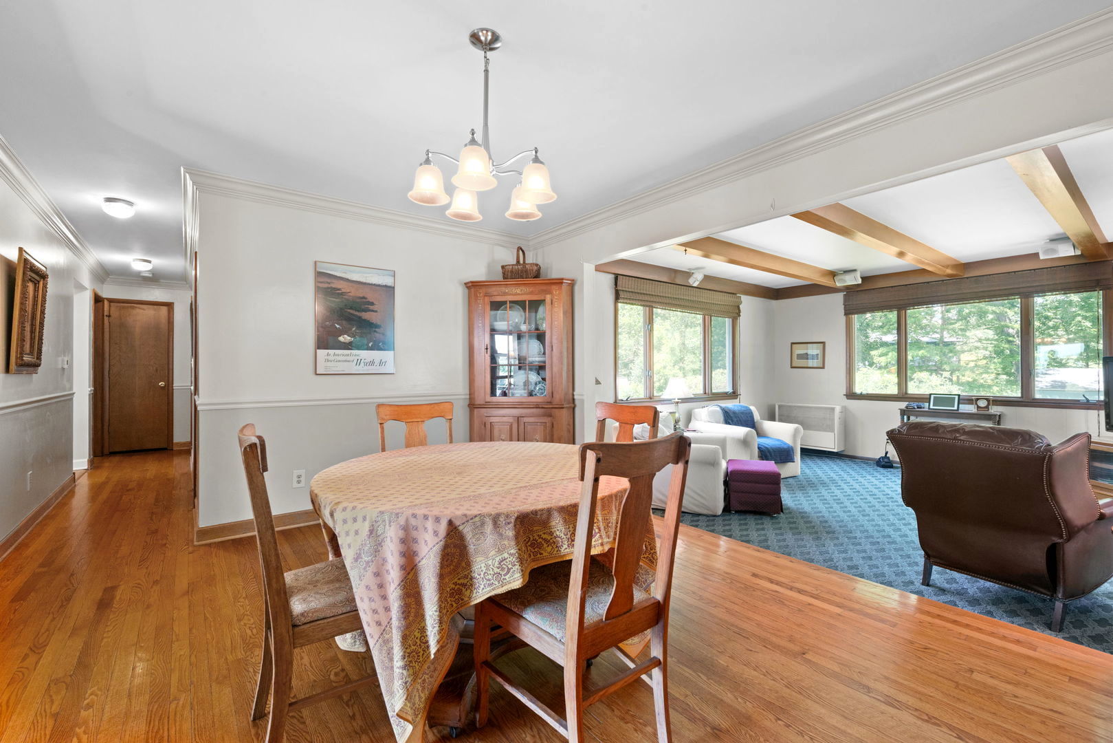 43W836 Hughes Road Elburn, IL 60119 - Photo 4 of 17 a view of a dining room with furniture window and wooden floor