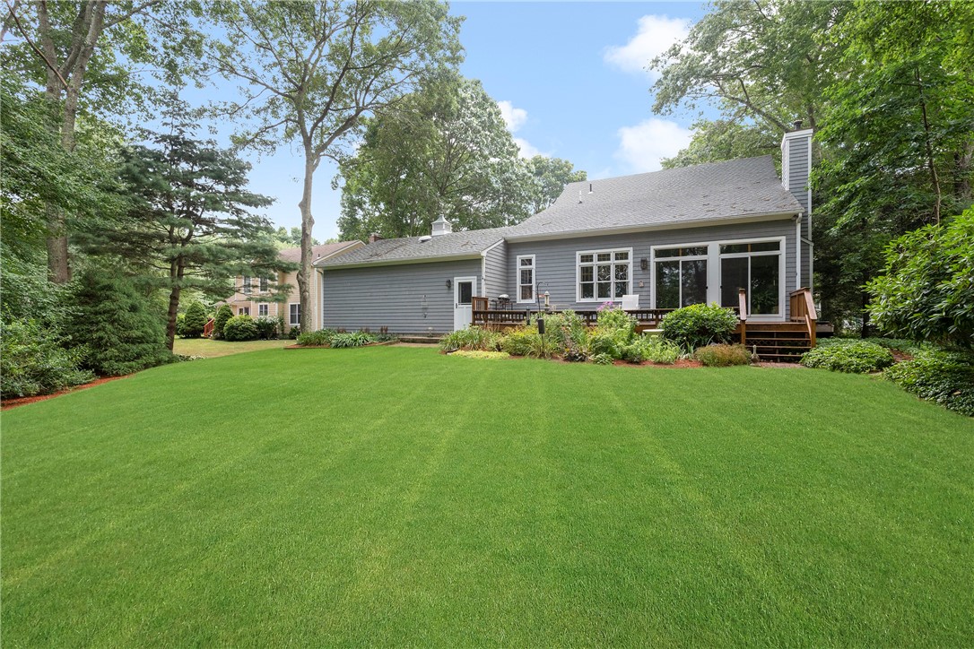 253 Table Rock Road South Kingstown, RI 02879 - Photo 36 of 44 Back Yard. Lawn Sprinklers keep the grass green!