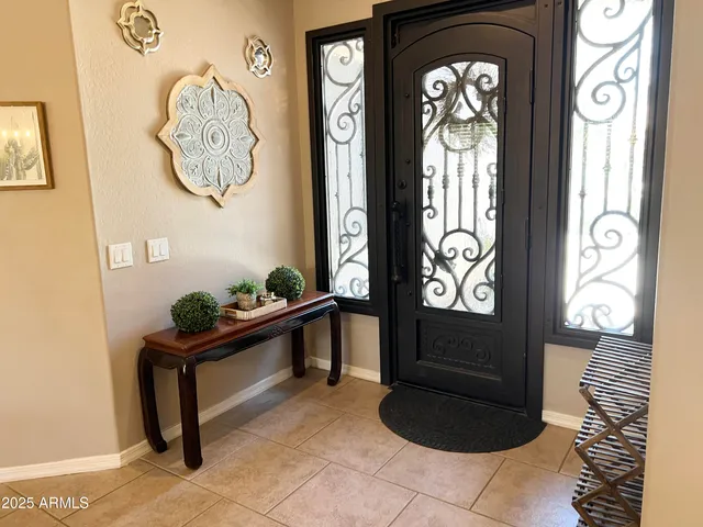 a view of a hallway with entryway