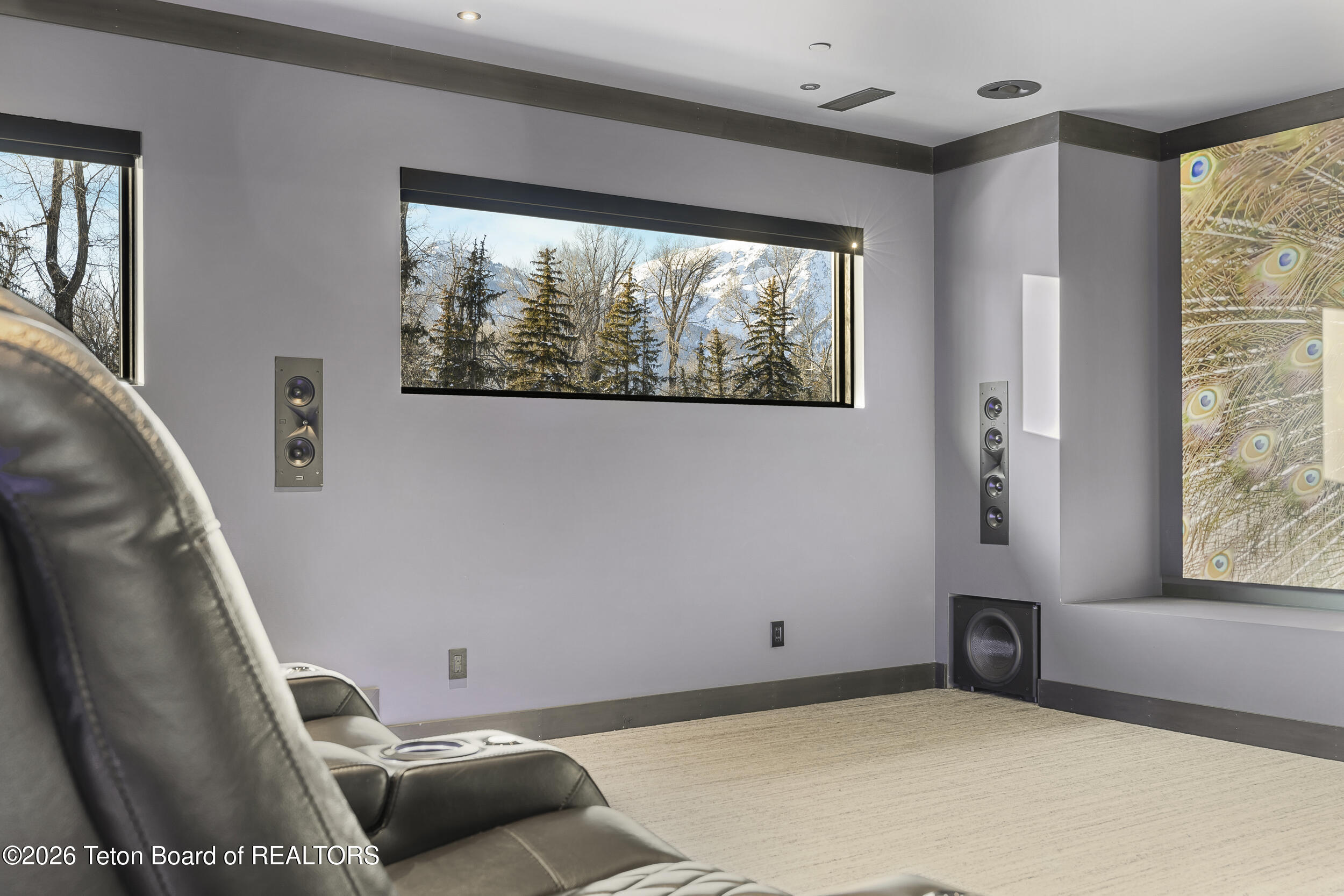8910 Porter Loop Road Jackson, WY 83001 - Photo 67 of 85 Micro-LED Theatre with mountain views