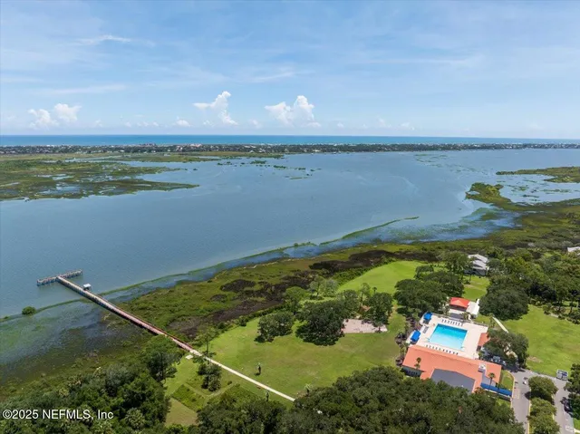 a view of an ocean and beach