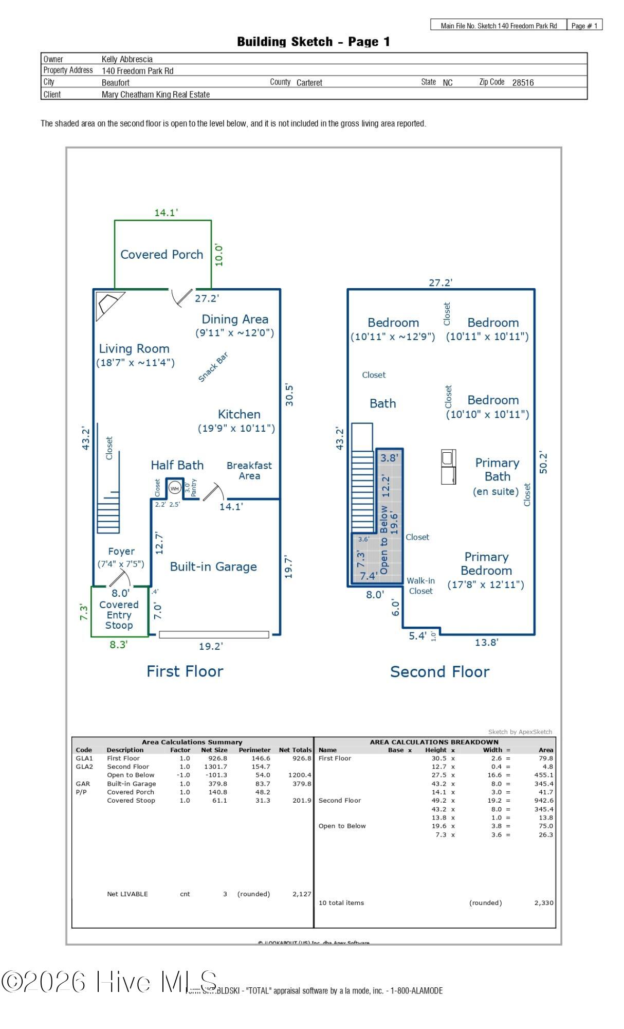 140 Freedom Park Road Beaufort, NC 28516 - Photo 53 of 54 Sketch/Floorplan