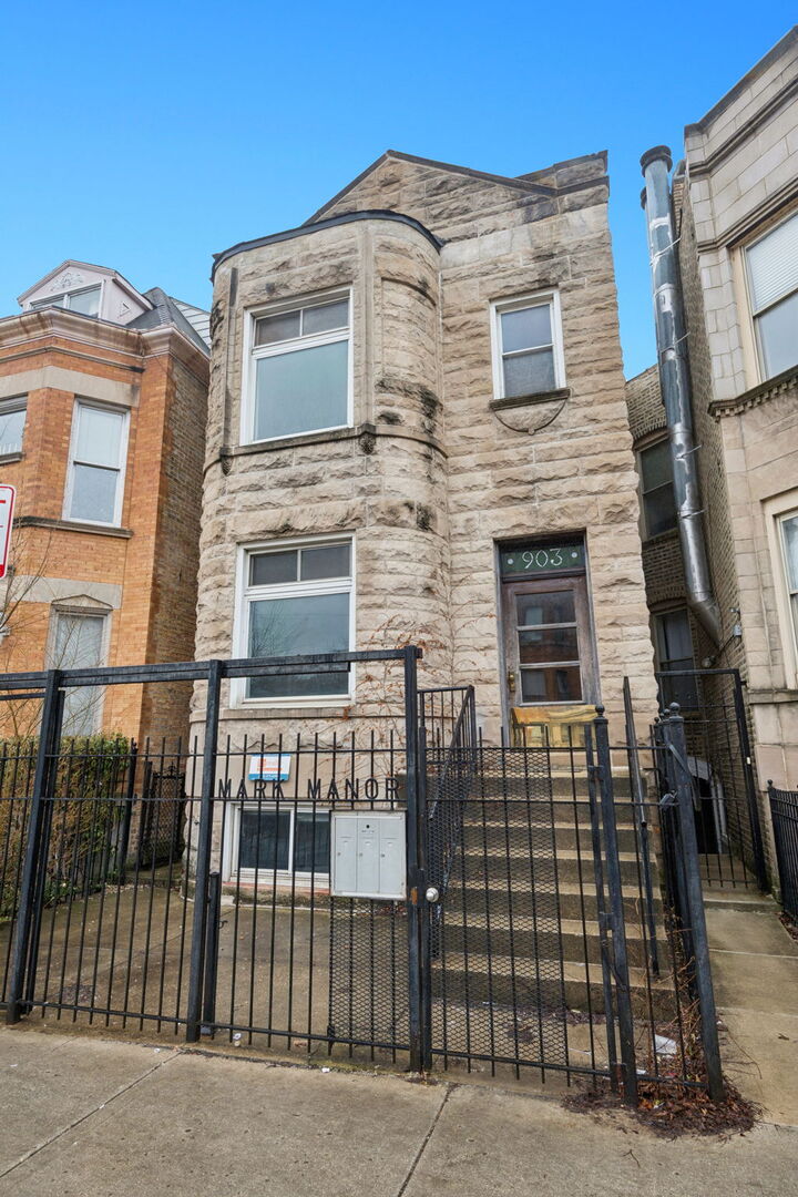 a front view of a house