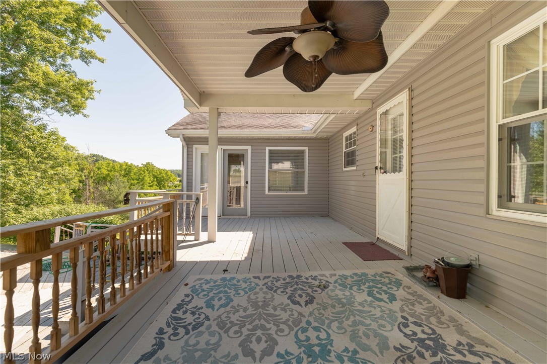 3963 Mark Road Cambridge, OH 43725 - Photo 43 of 50 Wooden deck featuring ceiling fan