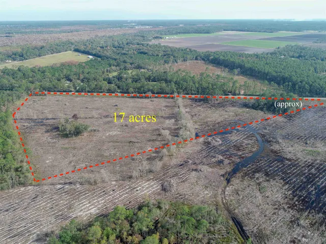 an aerial view of a houses with a yard