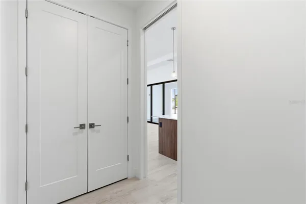 a view of a swimming pool with a yard