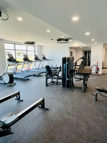 a living room with lots of furniture