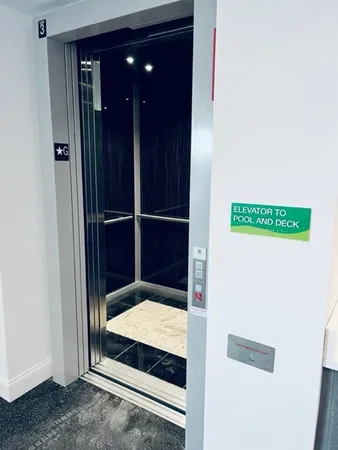 a kitchen with a stove and a microwave
