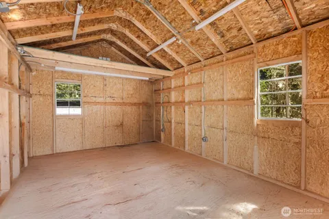 a view of a garage