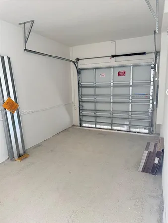 a view of a garage
