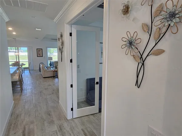 a view of livingroom with furniture and wooden floor