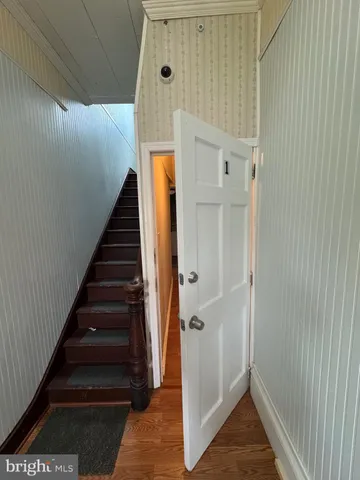 a view of an entryway with staircase