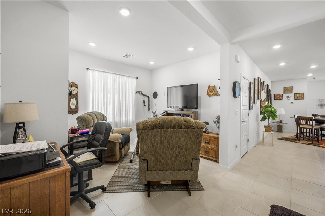 4743 South Springridge Street Pahrump, NV 89061 - Photo 9 of 50 Office/Den with recessed lighting and light tile patterned floors