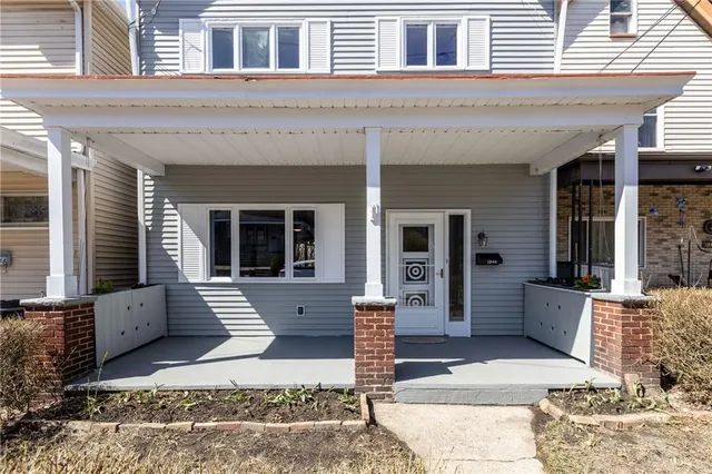 a front view of a house