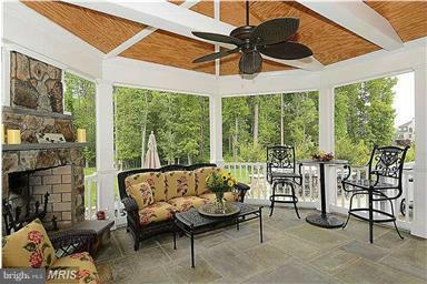4468 Corral Road Warrenton, VA 20187 - Photo 28 of 30 Screened in porch with stone fireplace