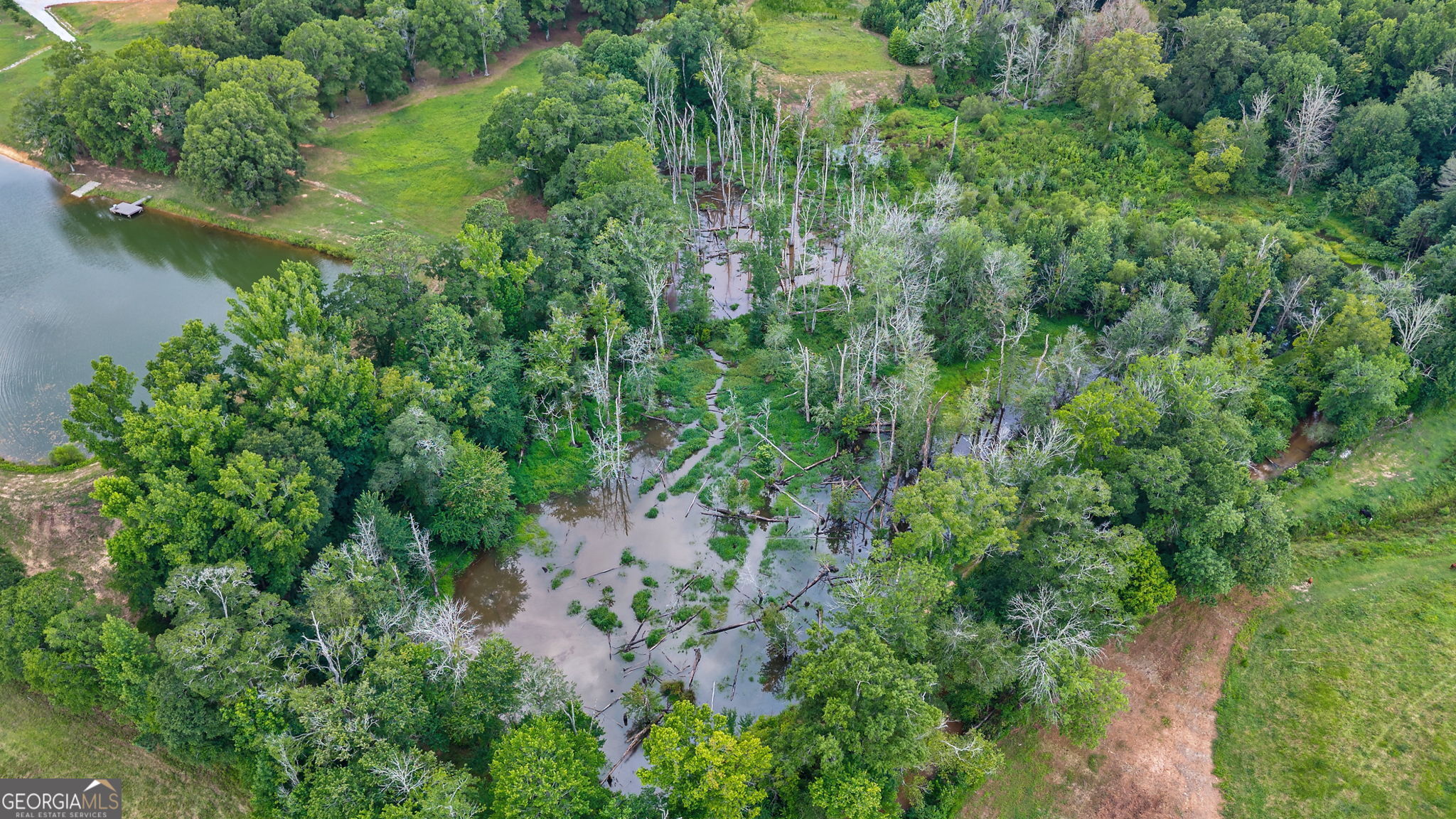 1321 A Garrett Road Statham, GA 30666 - Photo 176 of 176 an aerial view of residential house with outdoor space and trees all around