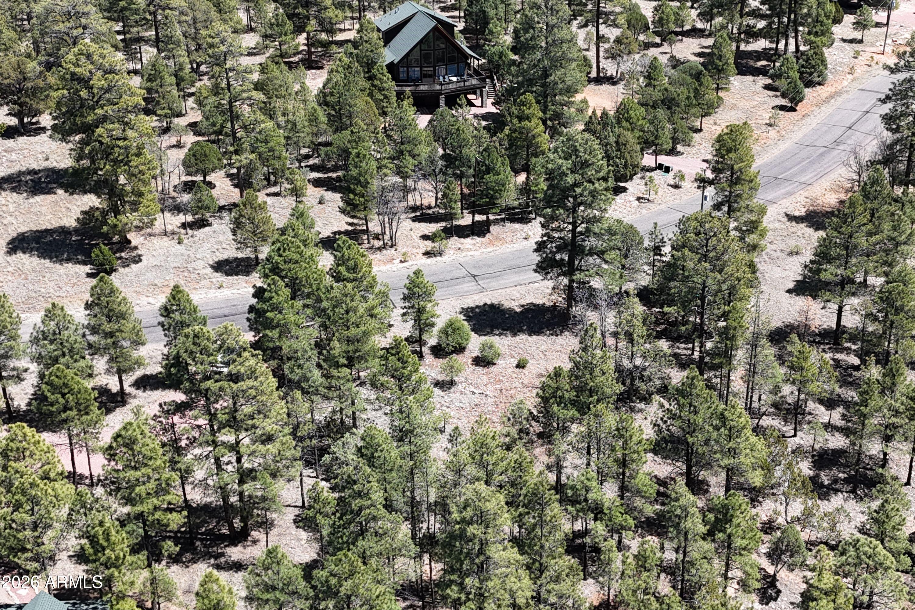 2870 Coyote Ridge, Unit 54 Happy Jack, AZ 86024 - Photo 25 of 37 an aerial view of house with yard