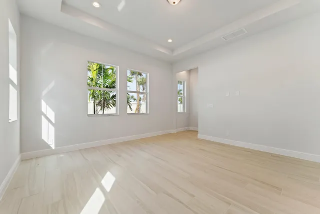 a view of small space with empty racks on the wall