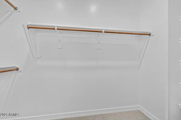 a close up view of racks on the wall