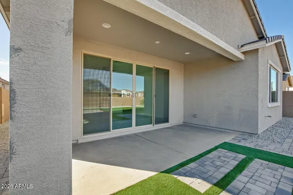 a front view of a building with street