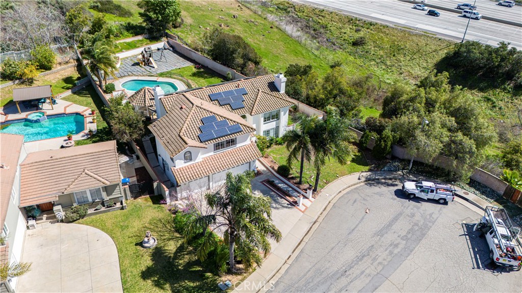 1491 Hunters Trail Glendora, CA 91740 - Photo 48 of 54 an aerial view of a house with a yard and potted plants