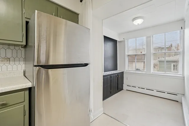 a room with windows and gate