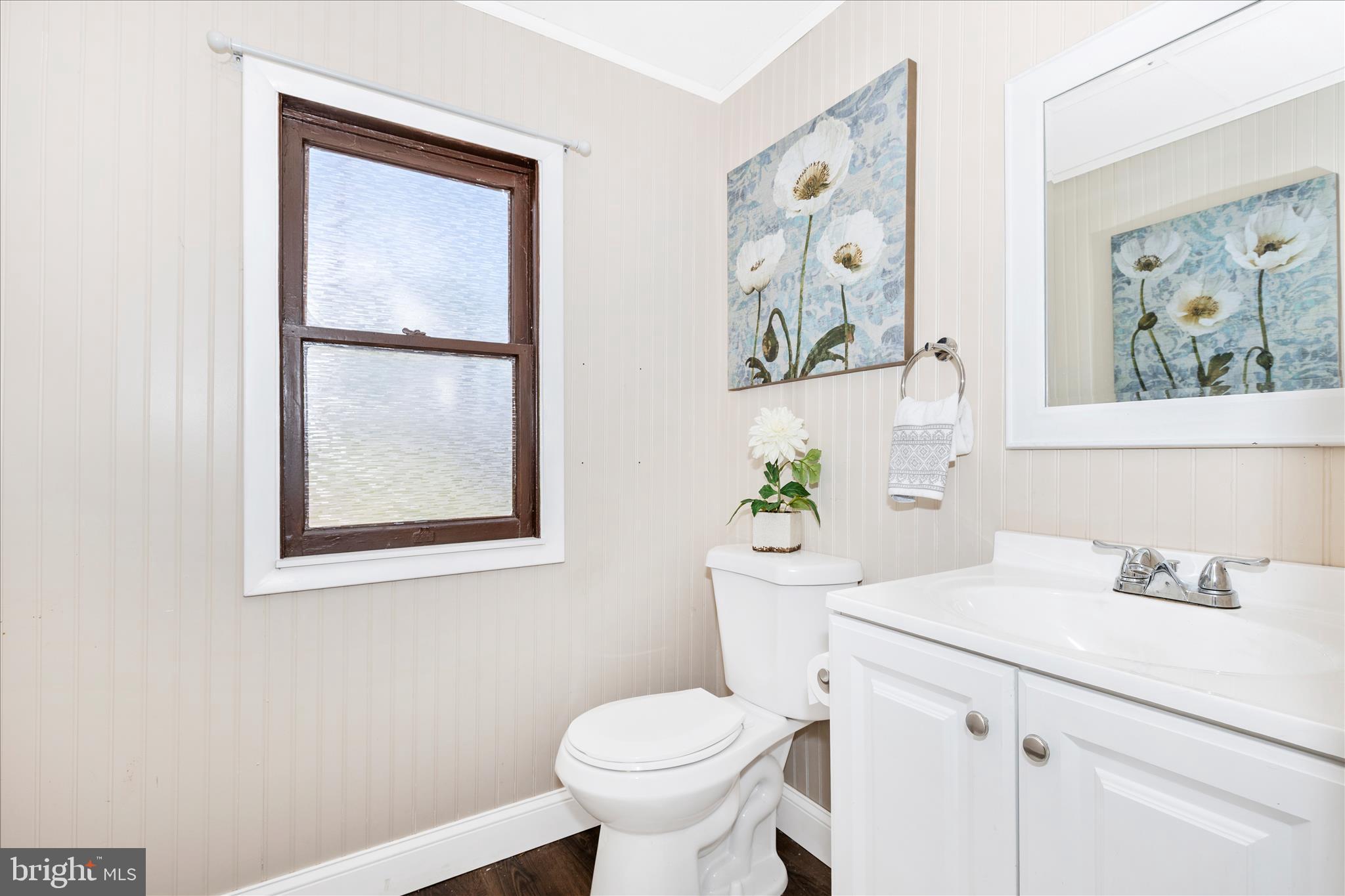 517 West Potomac Street Brunswick, MD 21716 - Photo 14 of 36 a bathroom with a toilet sink and mirror