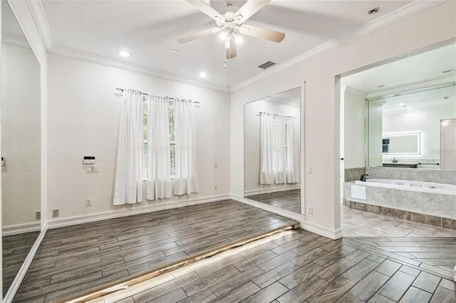 a view of a swimming pool with a sitting space