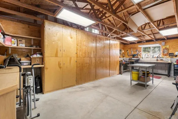 a view of a storage room