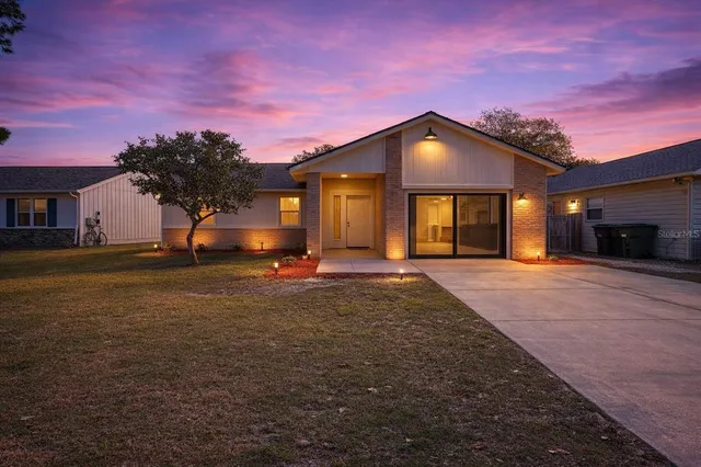 a view of a house with a outdoor space