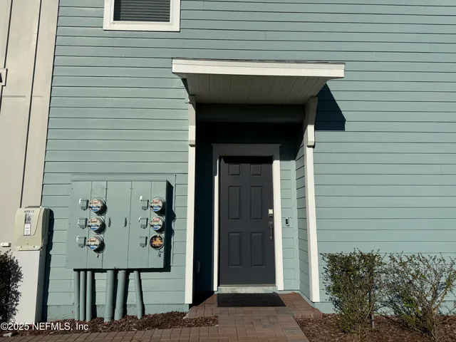 a view of a door of the house