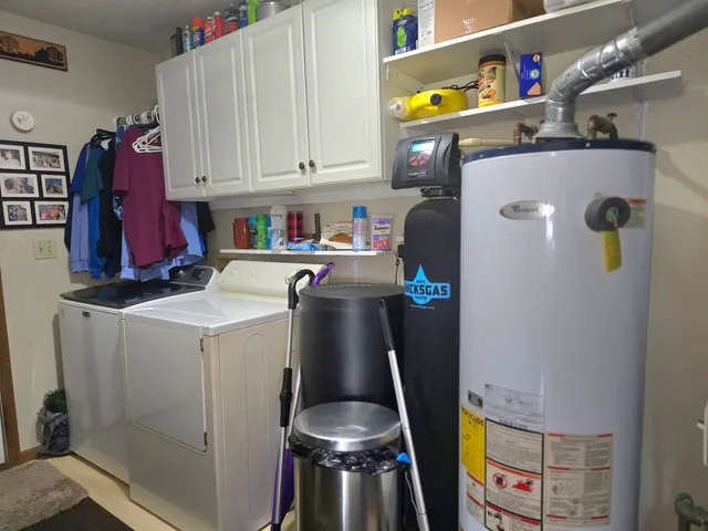 a kitchen with lots of different kinds of food