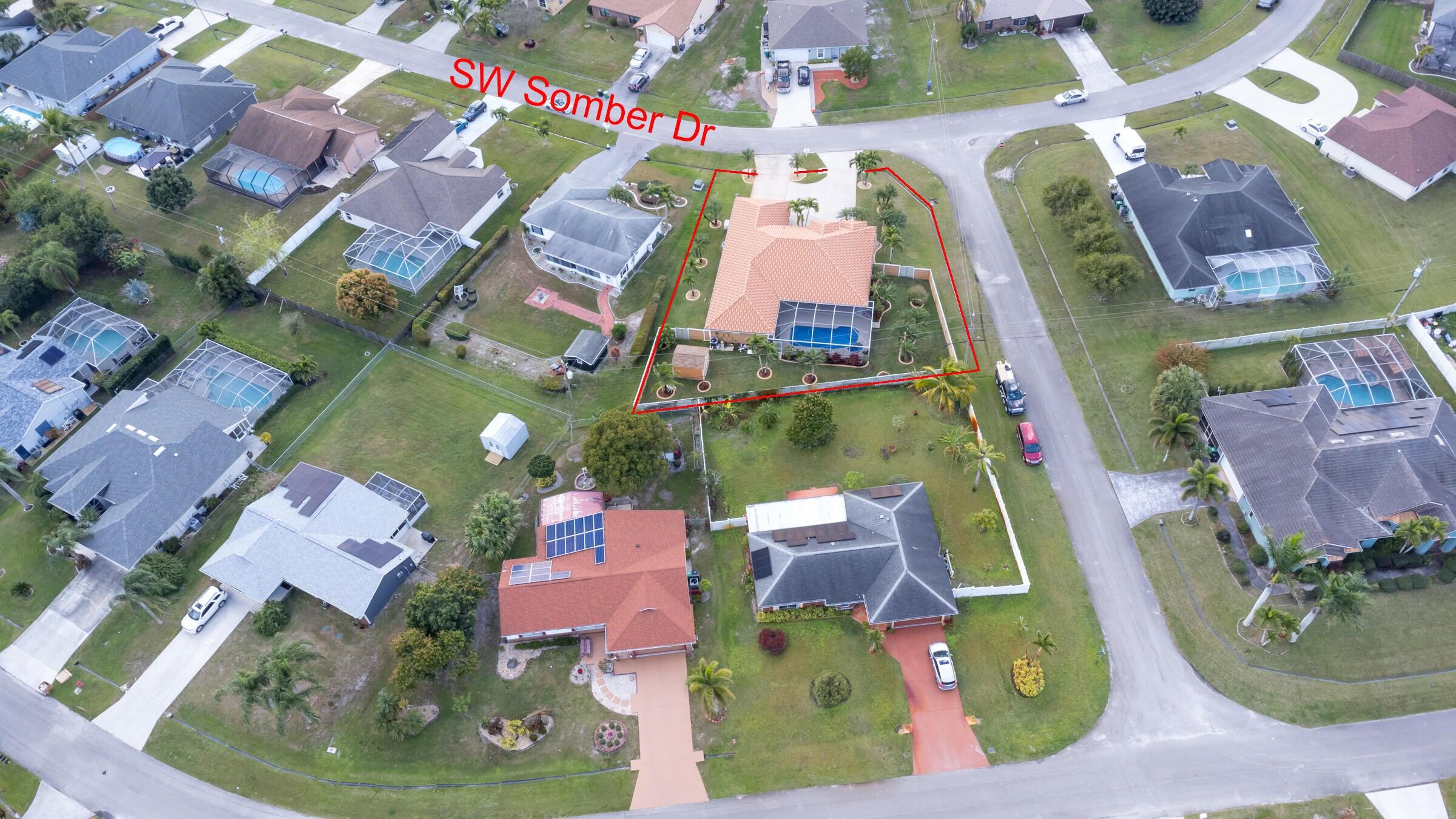 2725 Southwest Somber Road Port St. Lucie, FL 34953 - Photo 7 of 46 HOME ARIAL VIEW