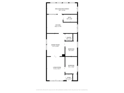 a picture of a bench in front of door