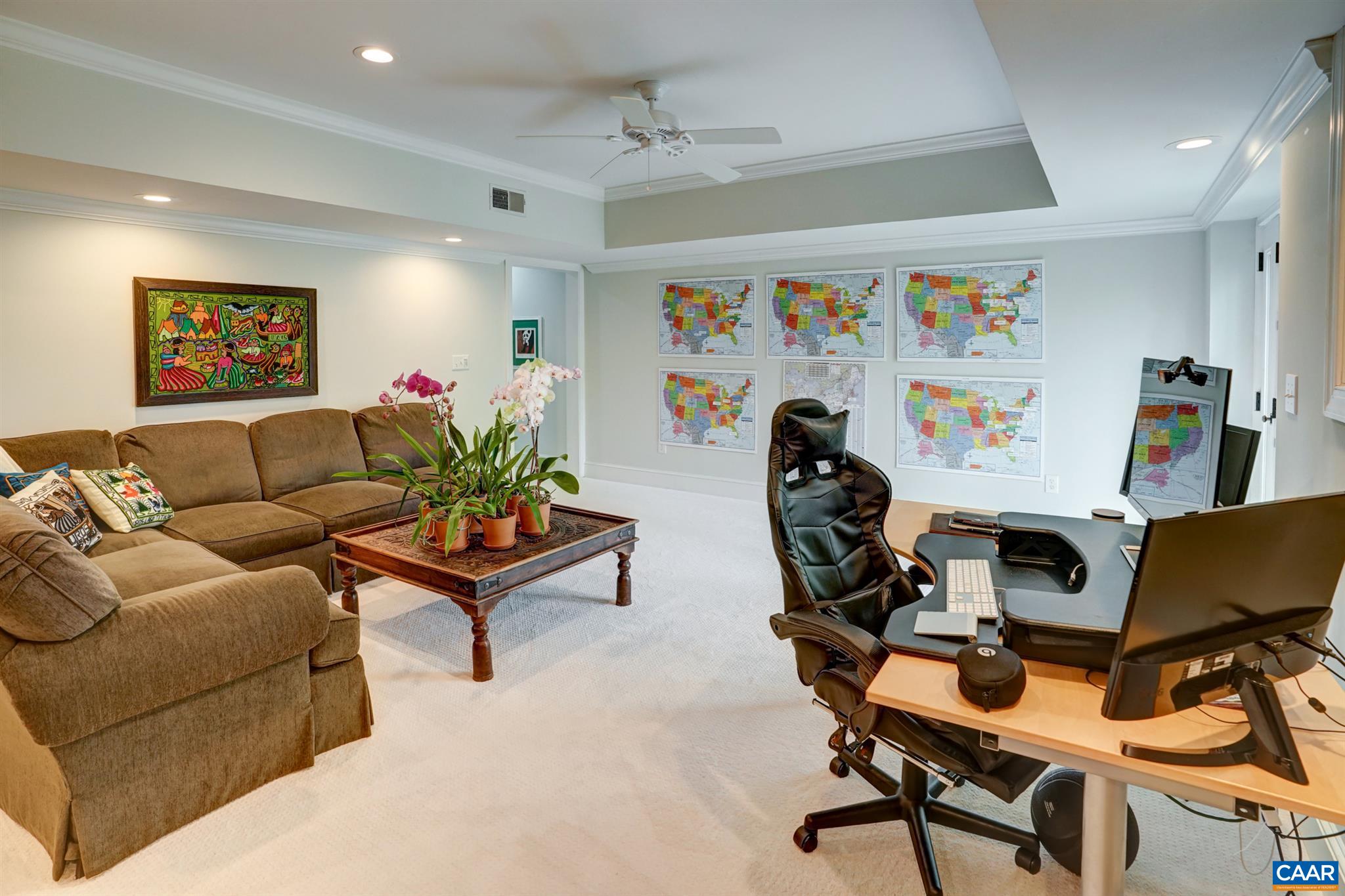 3315 Darby Road Keswick, VA 22947 - Photo 47 of 67 a living room with furniture and a flat screen tv