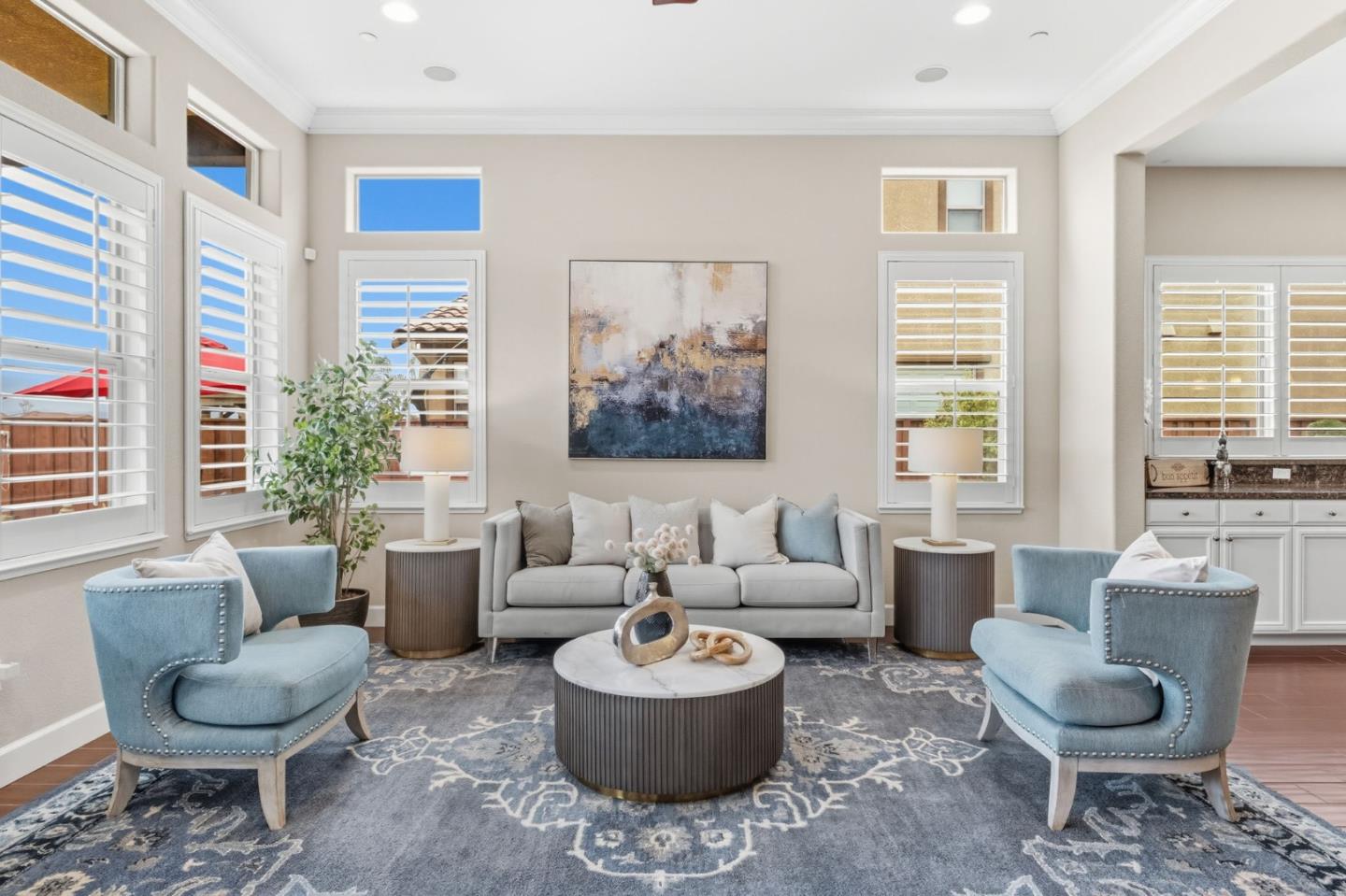 3716 Chiavari Way Manteca, CA 95337 - Photo 24 of 71 a living room with furniture and a large window