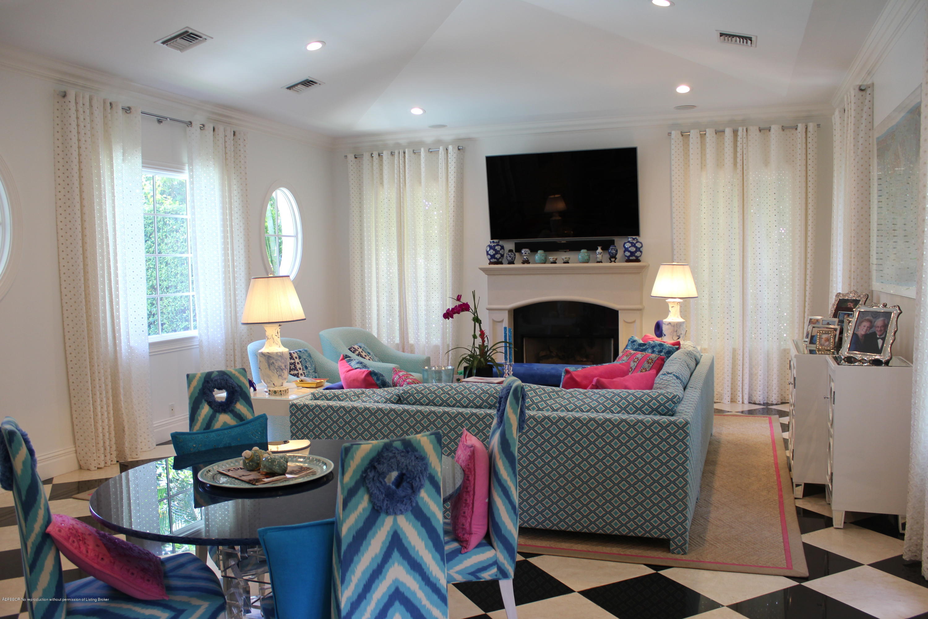 238 Plantation Road Palm Beach, FL 33480 - Photo 4 of 17 a living room with furniture and a flat screen tv