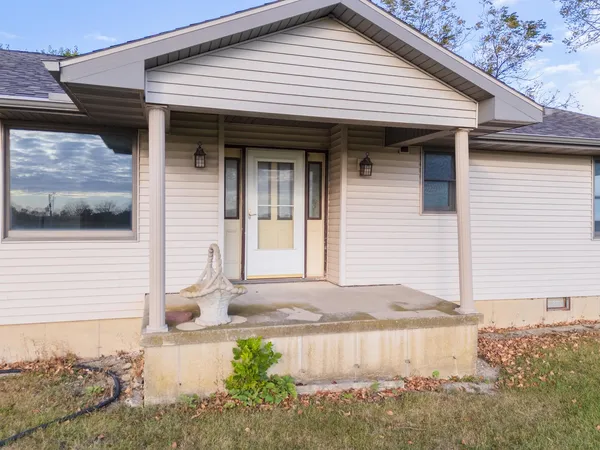 a front view of a house